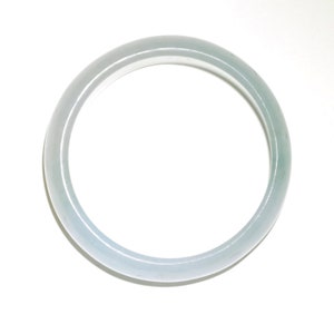 41mm inner diameter, GIA certified natural Jadeite Jade bangle bracelet. Vintage untreated type A, translucent light green Icy Jadeite Jade.
