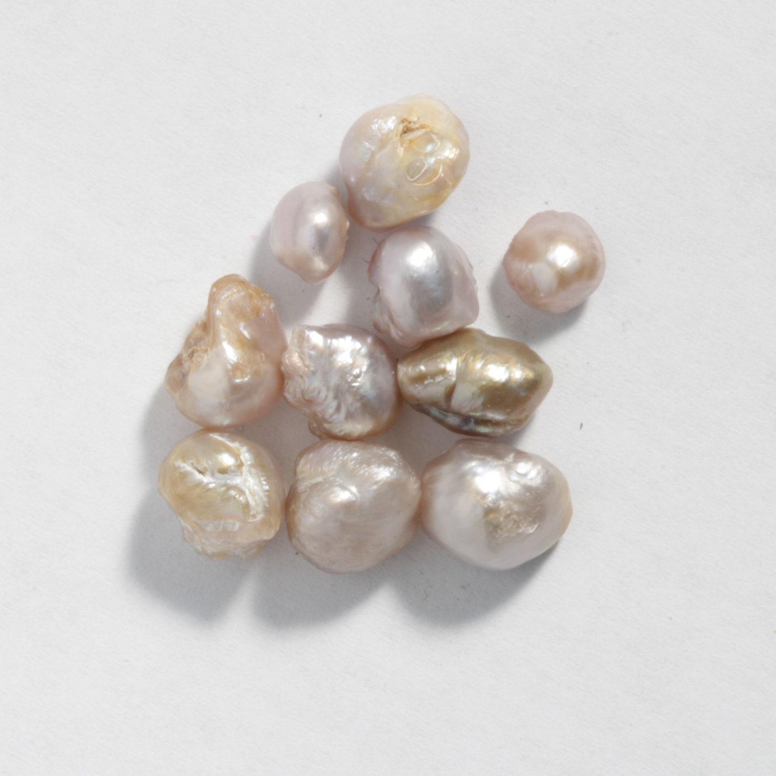 10 ALL Natural freshwater river pearls 17cts tot. Rare Loose Etsy