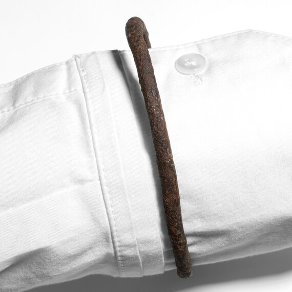 Antique Rusted Iron Bangle Bracelet: Reclaimed Fa… - image 9