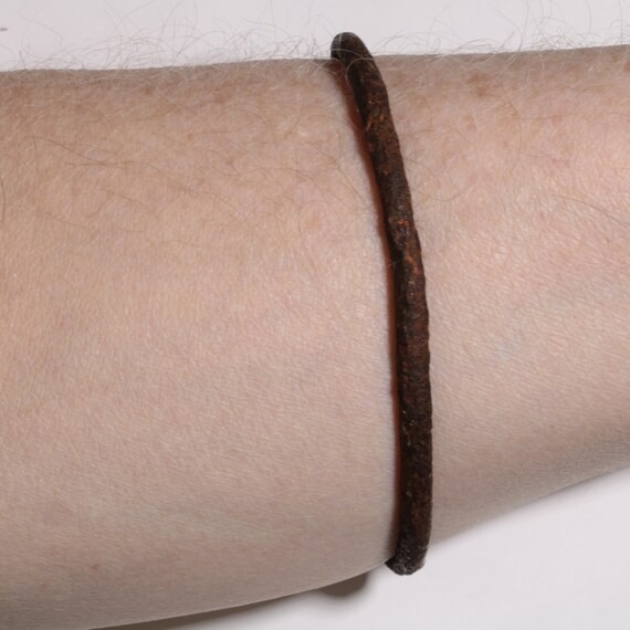 Antique Rusted Iron Bangle Bracelet: Reclaimed Fa… - image 7