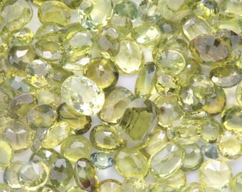173 HEATED yellow-green Sapphires.  Group lot of 37cts total. Loose natural oval and round shape sapphires. Pre-owned. Price reduced.