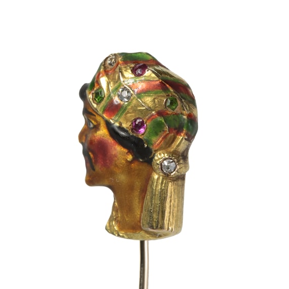 Antique vintage Arab Sheik stick pin/stickpin/lap… - image 3