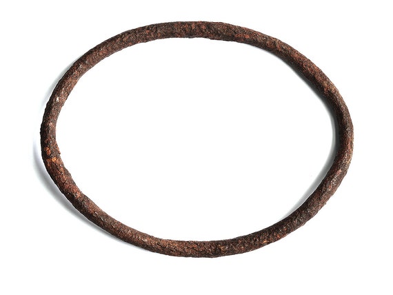 Antique Rusted Iron Bangle Bracelet: Reclaimed Fa… - image 1
