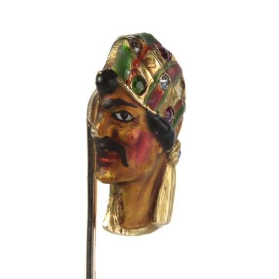 Antique vintage Arab Sheik stick pin/stickpin/lap… - image 5
