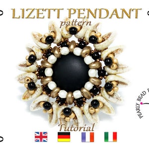 LIZETT PENDANT pattern with Chilli beads, DIY tutorial