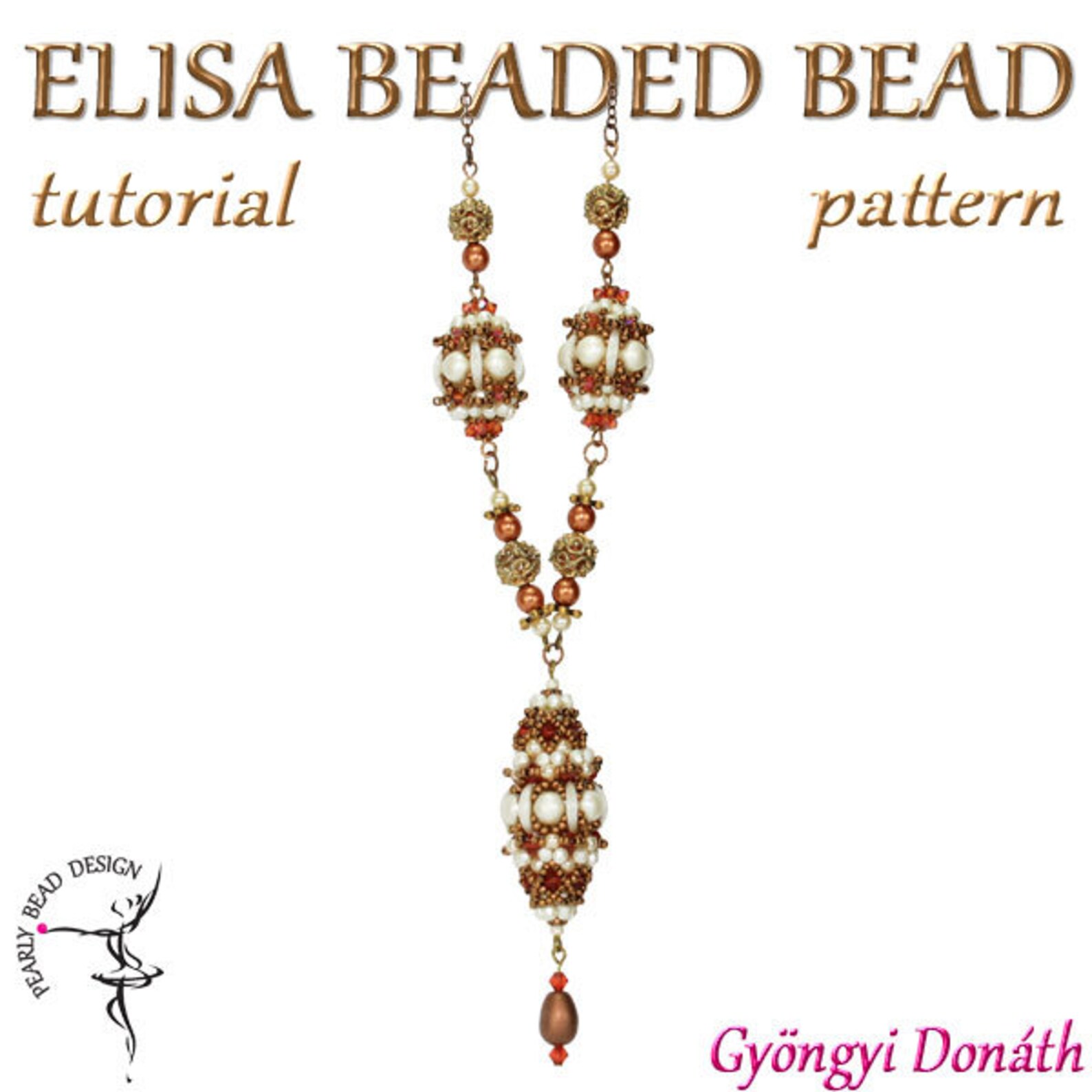 ELISA Beaded Bead Pattern With Crescent Beads and Double Hole
