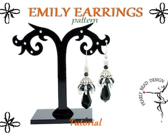 EMILY earrings with Crescent beads pattern tutorial