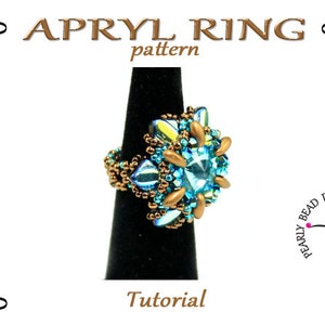 Anello APRYL con tutorial sul modello di perline setose