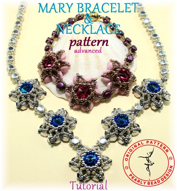Mary Bracelet and Necklace Pattern Tutorial With Pinch Beads - Etsy