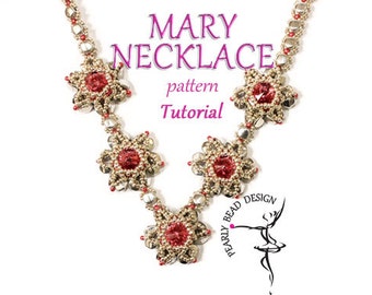 Mary Bracelet and necklace pattern tutorial with pinch beads