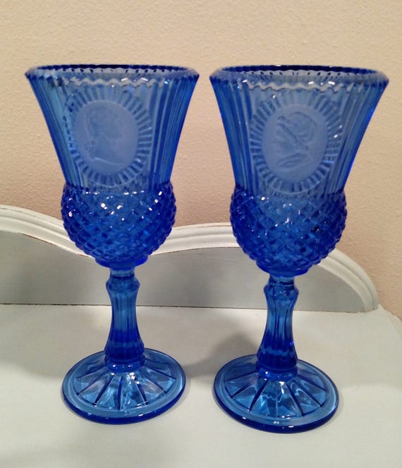 Cobalt Blue Avon Fostoria Presidential George Washington Image 0