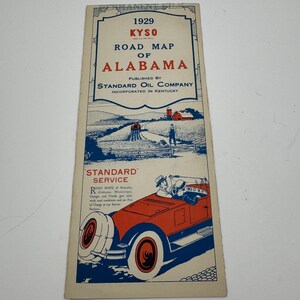 Vintage wegenkaart 1929 KYSO NOS permanente kopie van bestand