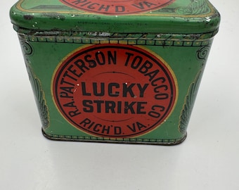 Vintage Lucky Strike Patterson Tobacco Tin - Etsy