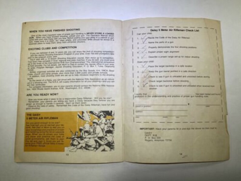 Vintage Daisy 840 BB Gun Instruction Manual Toy Advertising