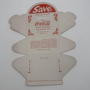 Vintage Coca Cola Bank Cardstock Never Folded / Used. NOS