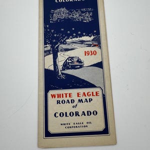 Vintage Landkarte Weißer Adler 1930 Colorado Mint RAR