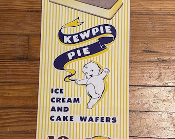 Vintage Hendlers Ice Cream Sign Kewpie Pie