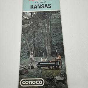Vintage Landkarte Conoco, Kansas