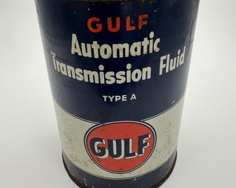 Vintage Gulf Transmission Fluid Can