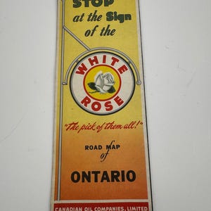 Vintage Landkarte Weiße Rose Ontario