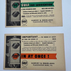 Cartoline d'epoca Gulf Oil NOS