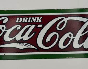 Vintage Coke Sign Prototype Fail Porcelain