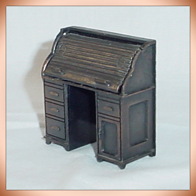 Miniature Roll Top Desk Die Cast Metal Etsy