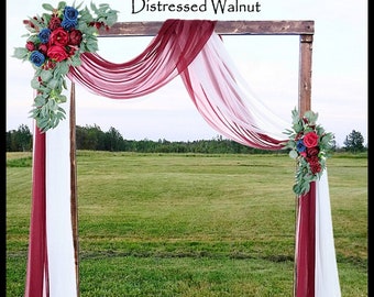 ON SALE!! Wedding Arch/Wedding Arbor/Rustic Wedding Arch With Platform Stands Included/Indoor Or Outdoor/ Wedding Backdrop/Distressed Walnut