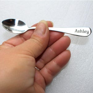 Personalized Stainless Steel Baby Spoon - Baby Teaspoon Keepsake Gift