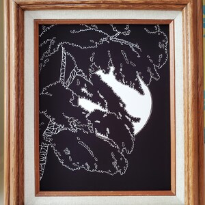 Heavy Moon Illustration Print | Ink Drawing | 5x7, 8x10 | 60lb Matte Acid-Free Paper