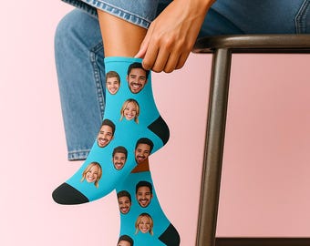 Custom Face Socks Personalized Face Socks Unique Gift for Family Friends & Loved Ones Christmas Socks Custom Made Gift Socks