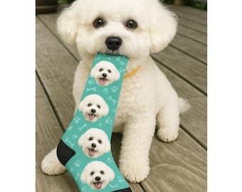 Custom Dog Printed Socks Personalized Photo Socks Custom Printed Picture Socks Funny Gift Socks for Dog Lovers Unique Custom Socks