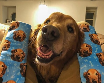 Chaussettes pour chiens personnalisées - Mettez votre chien mignon sur des chaussettes personnalisées, amoureux des chiens, cadeau pour chien, chien mignon personnalisé, chaussettes cadeaux pour chiens, cadeau de la fête des Pères