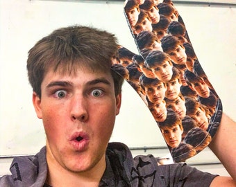 Custom Face Oven Mitt Personalized Photo Gift