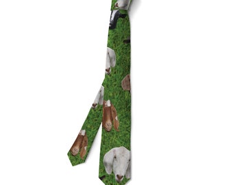 Goat Farm High Quality Handmade Necktie | Perfect Gift For Any Occasion | Cute Goats | Goat Gift | Animal Lover | Birthday/Anniversary