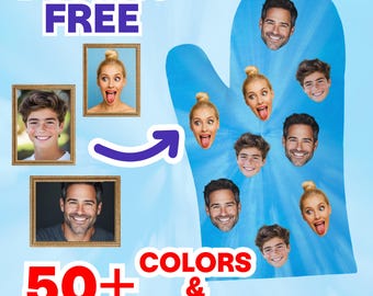 Personalized Face Oven Mitt with Your Photo Funny Custom Gift for Couples Friends Him or Her Kitchen Gift for Birthday or Christmas