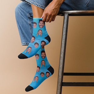Custom Face Socks Personalized Photo Socks Funny Gift for Him Her Friends Custom Picture Socks Unique Gift Idea for Birthday or Christmas image 4