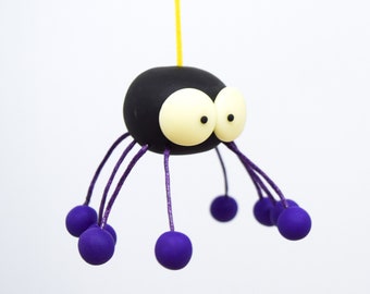 Spider Ornament with Glow in the Dark Eyes