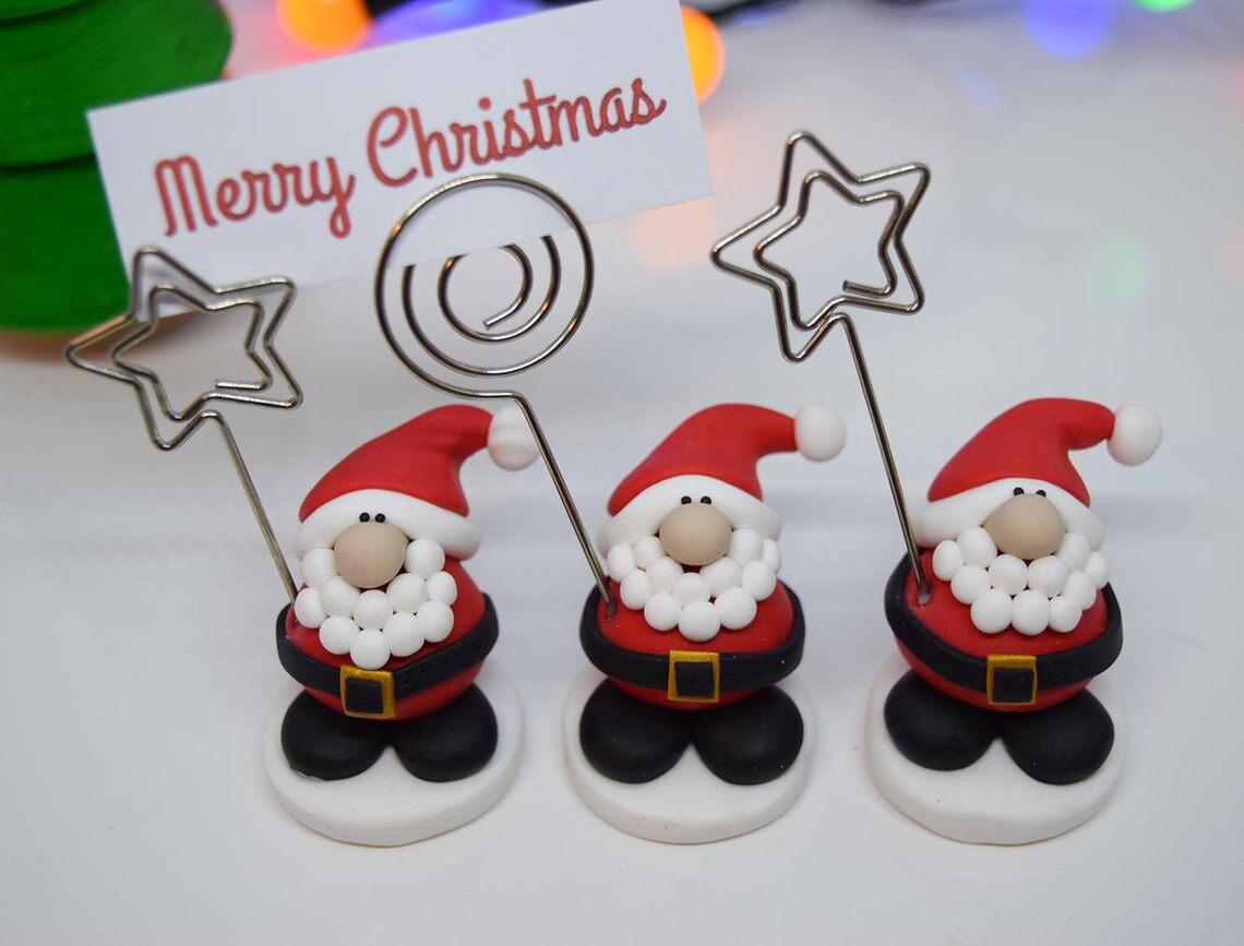 Christmas Table Name Holders Santa Table Decorations Name Etsy UK