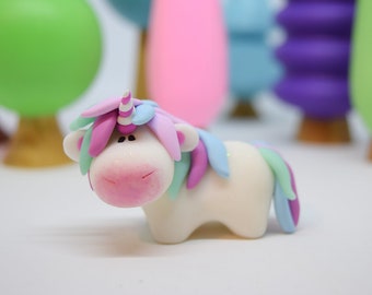 Polymer Clay Unicorn - Shelf Decor - Birthday Gift for her - Birthday Cake Topper