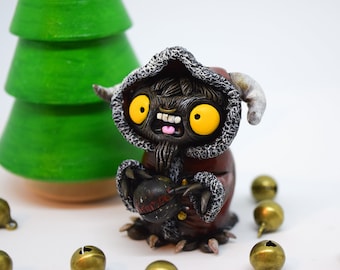 Krampus Christmas Gift, Yule Statue, Festive Decoration, Creepmas