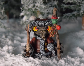 Krampus, Hand-Sculpted Christmas Figure, Creepmas Gift