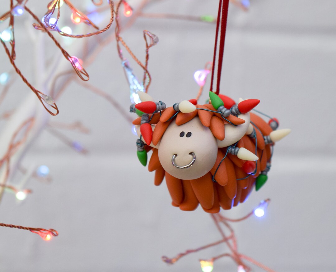 Highland Cow Ornament, Christmas Tree Decoration Etsy
