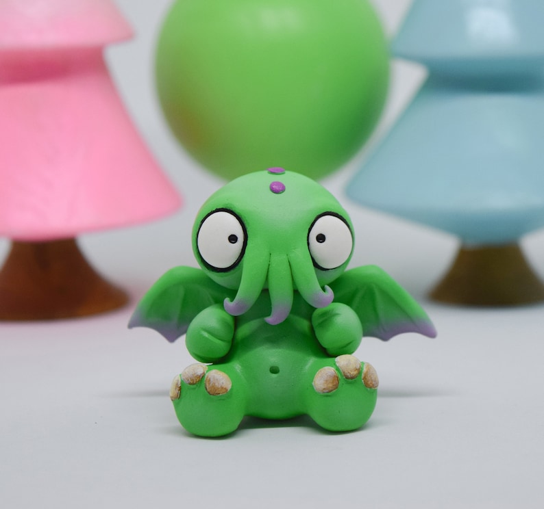 Cthulhu, Cthulhu Idol, Cthulhu Miniature, Polymer Clay Figure image 1