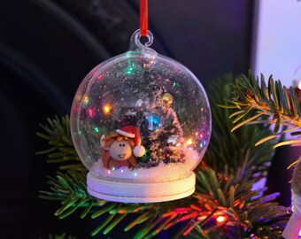 Christmas Ornament Winter Highland Cow Scene Snow Globe - Etsy