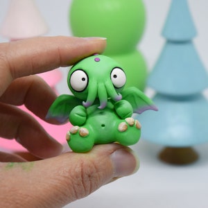 Cthulhu, Cthulhu Idol, Cthulhu Miniature, Polymer Clay Figure image 2