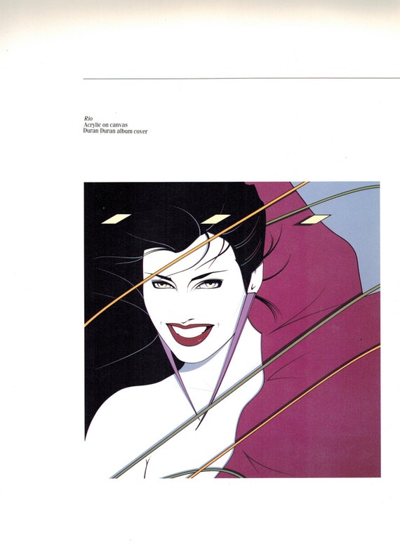 Patrick Nagel Vintage Pinup Illustration Sexy Nude Pinup Mature Wall Art Deco Book Print 9 X 12 Duran Duran Cover - 