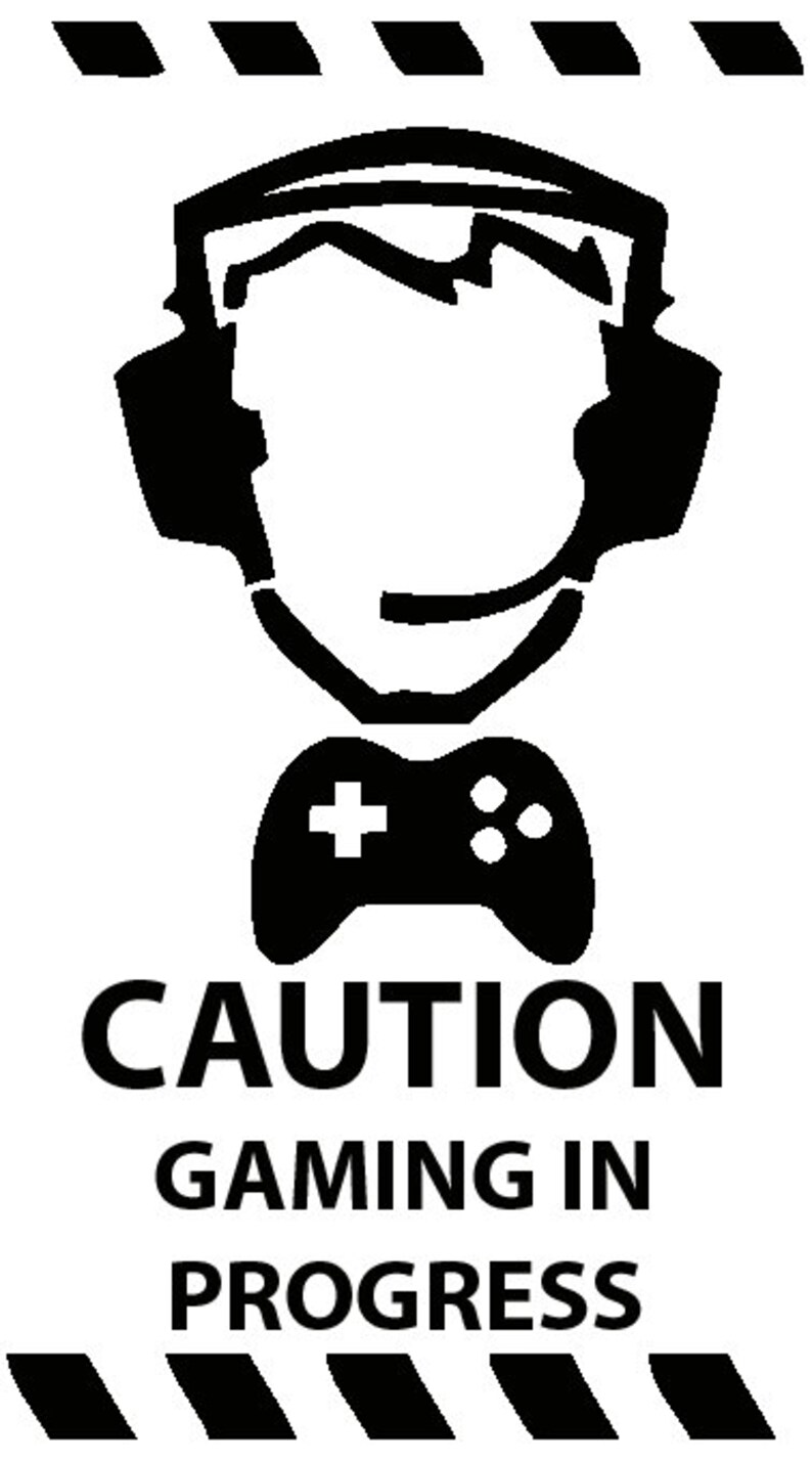Caution Gaming In Progress Poster Art Print