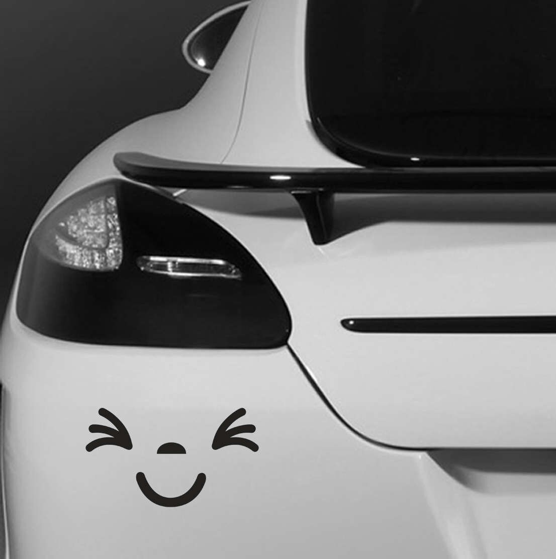 Happy Cheerful Face Smile Quote Motto Sign Logo Car Bumper Vehicle ...