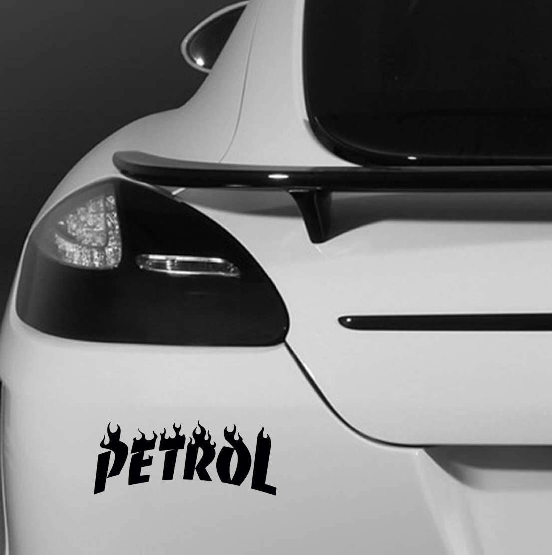 Petrol on Fire Quote Motto Sign Logo 